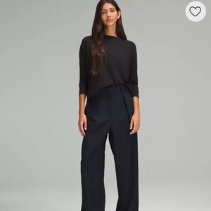 lululemon athletica Navy Pleated Wide Leg Pants